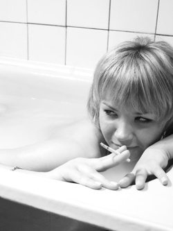 Selfie hot si una venere bionda