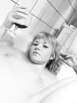 Selfie hot si una venere bionda