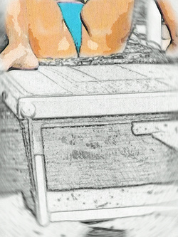 la mia vicina in spiaggia