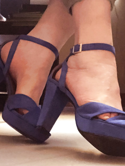 Blue sandals