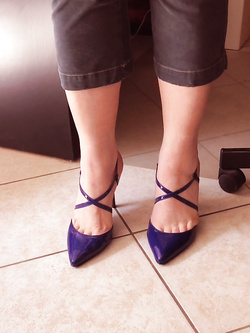 Blue sandals