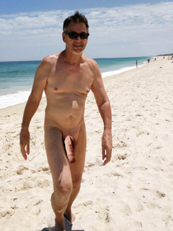 True nudist flashing on the beach