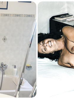 tre  amici completamente nudi