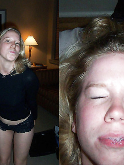 prima e dopo la sborrata