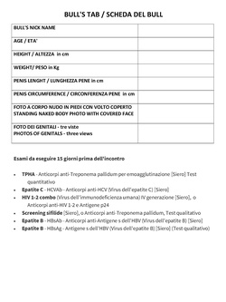 foto nuove e scheda di candidatura